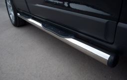 Пороги труба d76 с накладками (вариант 2) для Chevrolet Tahoe 2006-2012 