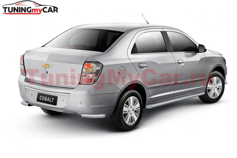 Защита заднего бампера угловая Ø38мм ИСКРА (ППК) Chevrolet Cobalt 2019-