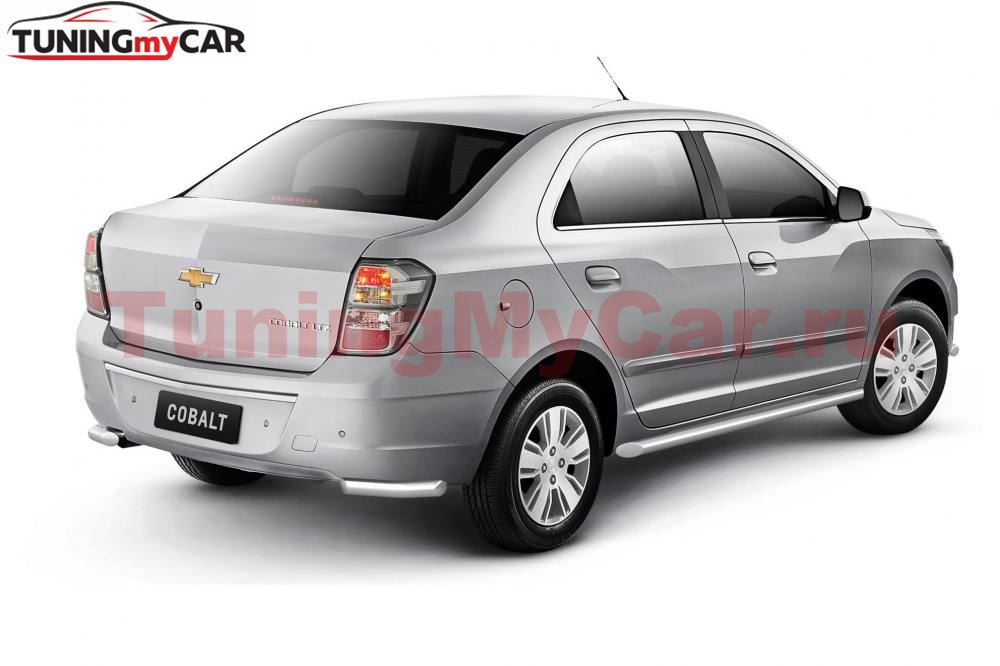 Защита заднего бампера угловая Ø38мм (НПС) Chevrolet Cobalt 2019-