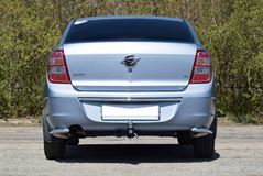 Защита заднего бампера угловая Ø38мм (НПС) Chevrolet Cobalt 2019-
