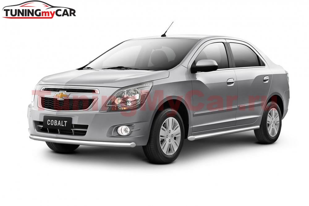 Защита порогов Ø38мм (НПС) CHEVROLET Cobalt 2019-