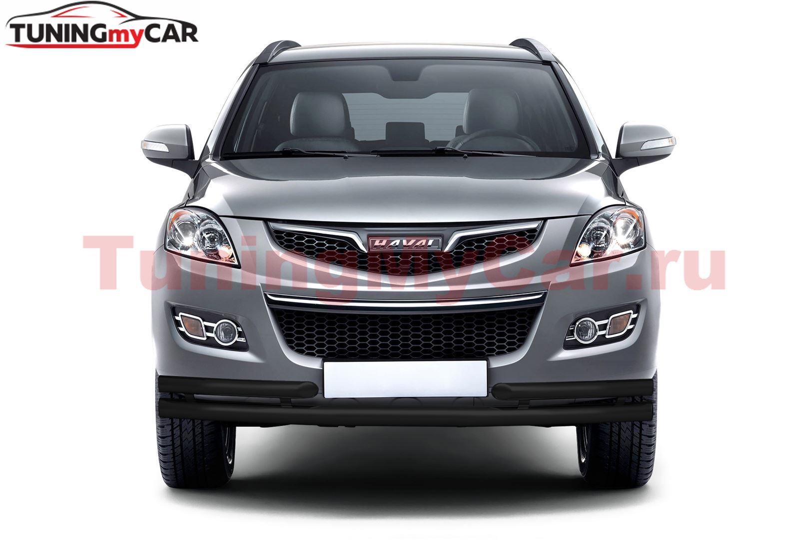 Защита переднего бампера двойная с углами Ø63/51 мм (ППК) на HAVAL H5 2020-