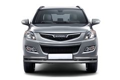 Защита переднего бампера двойная с углами Ø63/51мм (НПС) HAVAL H5 2020-