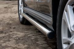 Пороги труба d63 (вариант 2) для Citroen C-crosser 2007-2013 