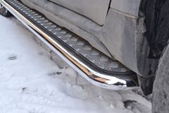 Защита порогов с алюм. площадкой Ø51 мм (НПС) RENAULT Duster 2021-