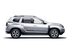 Защита порогов прямая Ø63 мм ШАГРЕНЬ (ППК) RENAULT Duster 2021-