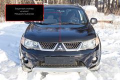 Спойлер на капот без скотча Mitsubishi Outlander 2007-2010 ШАГРЕНЬ