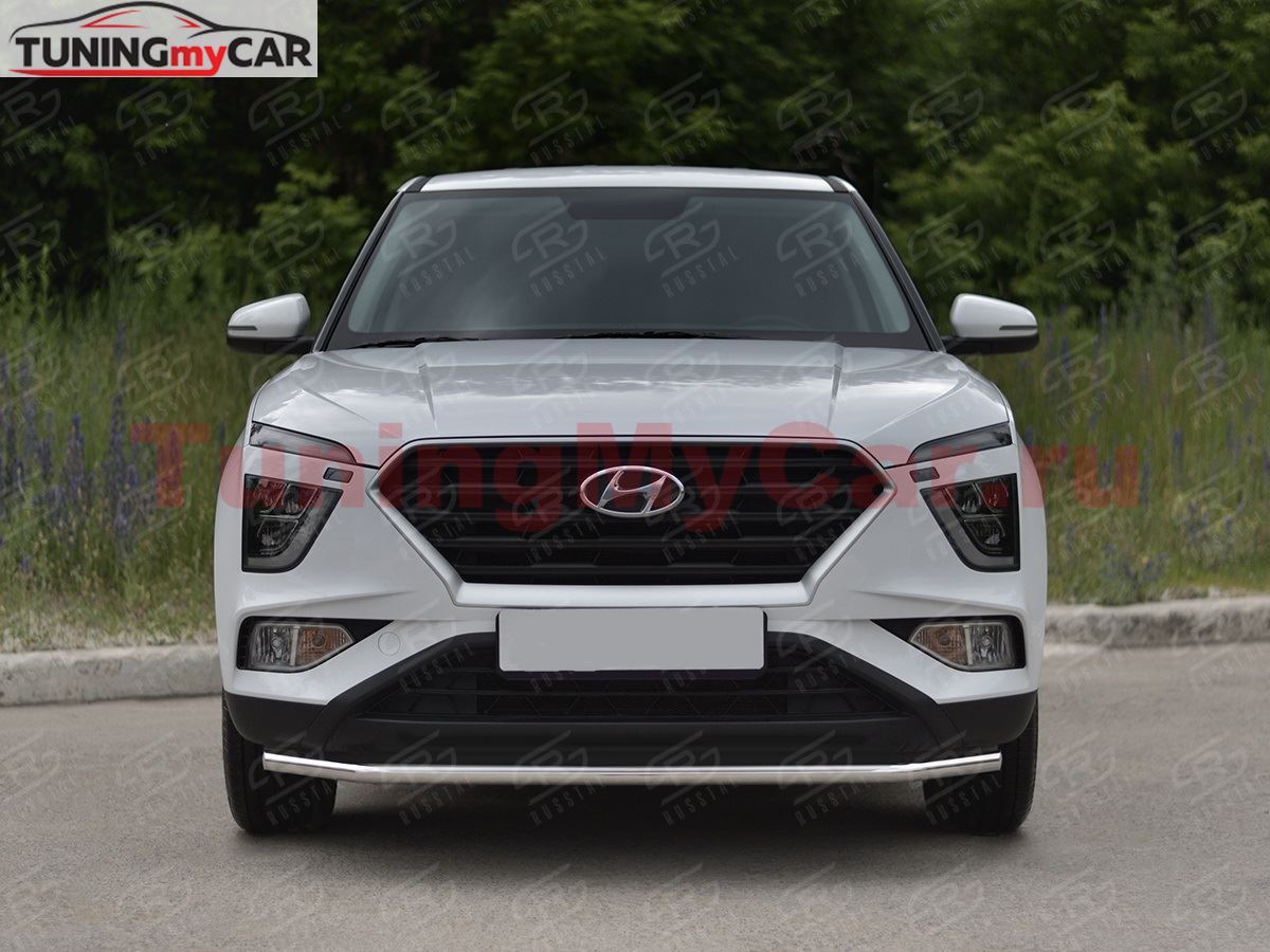 Защита переднего бампера d42 секции для Hyundai Creta 2021-