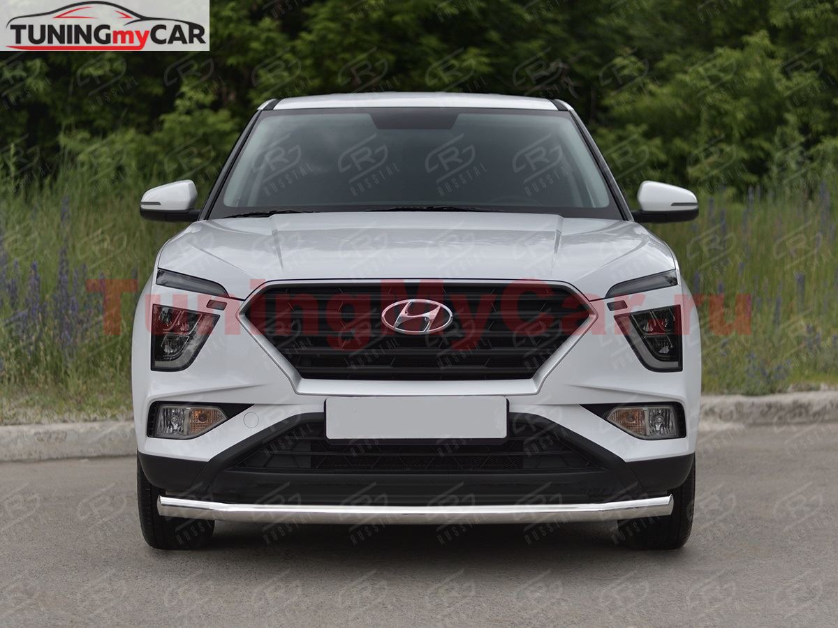 Защита переднего бампера d63 секции для Hyundai Creta 2021-