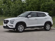 Защита переднего бампера d63 секции для Hyundai Creta 2021-
