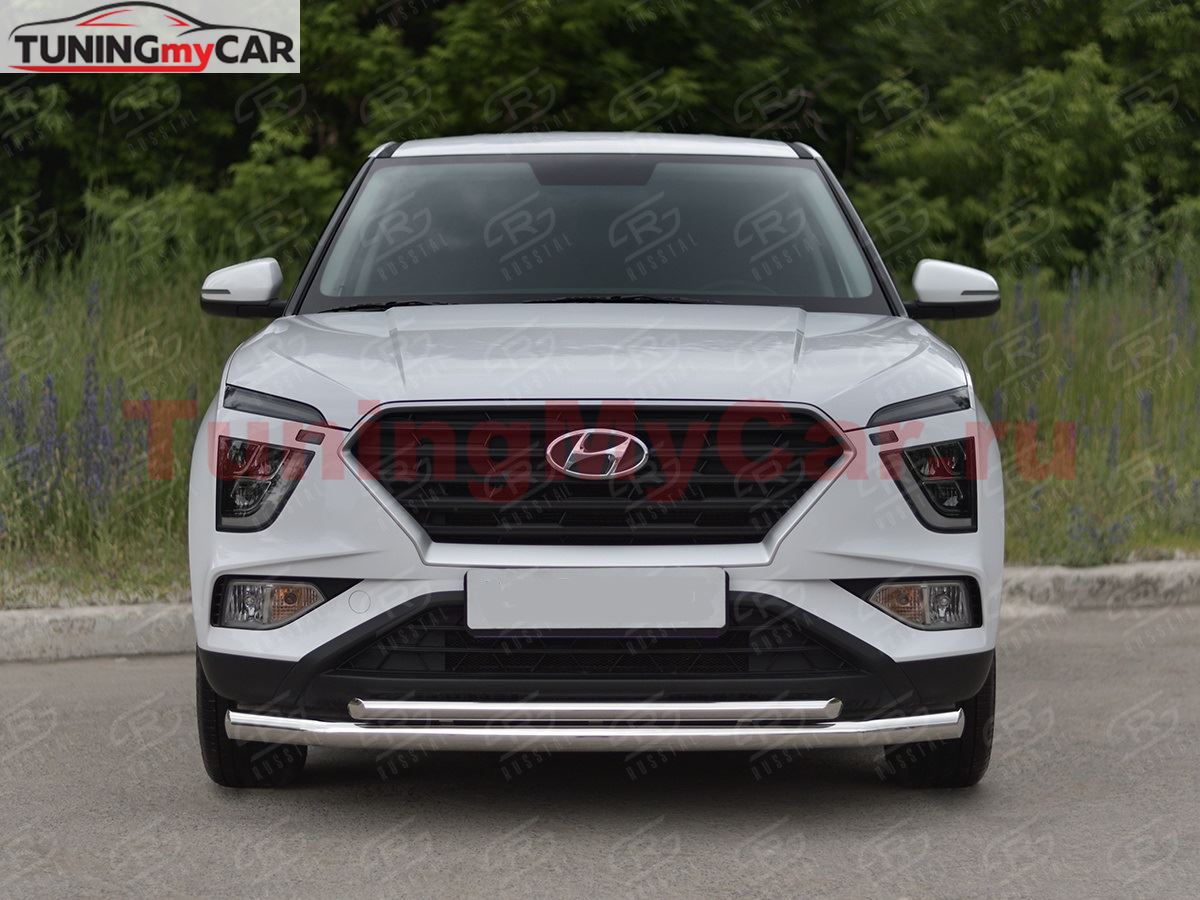 Защита переднего бампера d63 секции-d42 дуга для Hyundai Creta 2021-