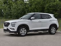 Защита переднего бампера d63 секции-d42 дуга для Hyundai Creta 2021-