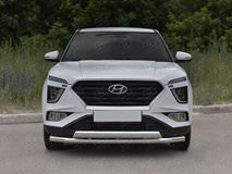 Защита переднего бампера d63 секции-d75x42 дуга для Hyundai Creta 2021+