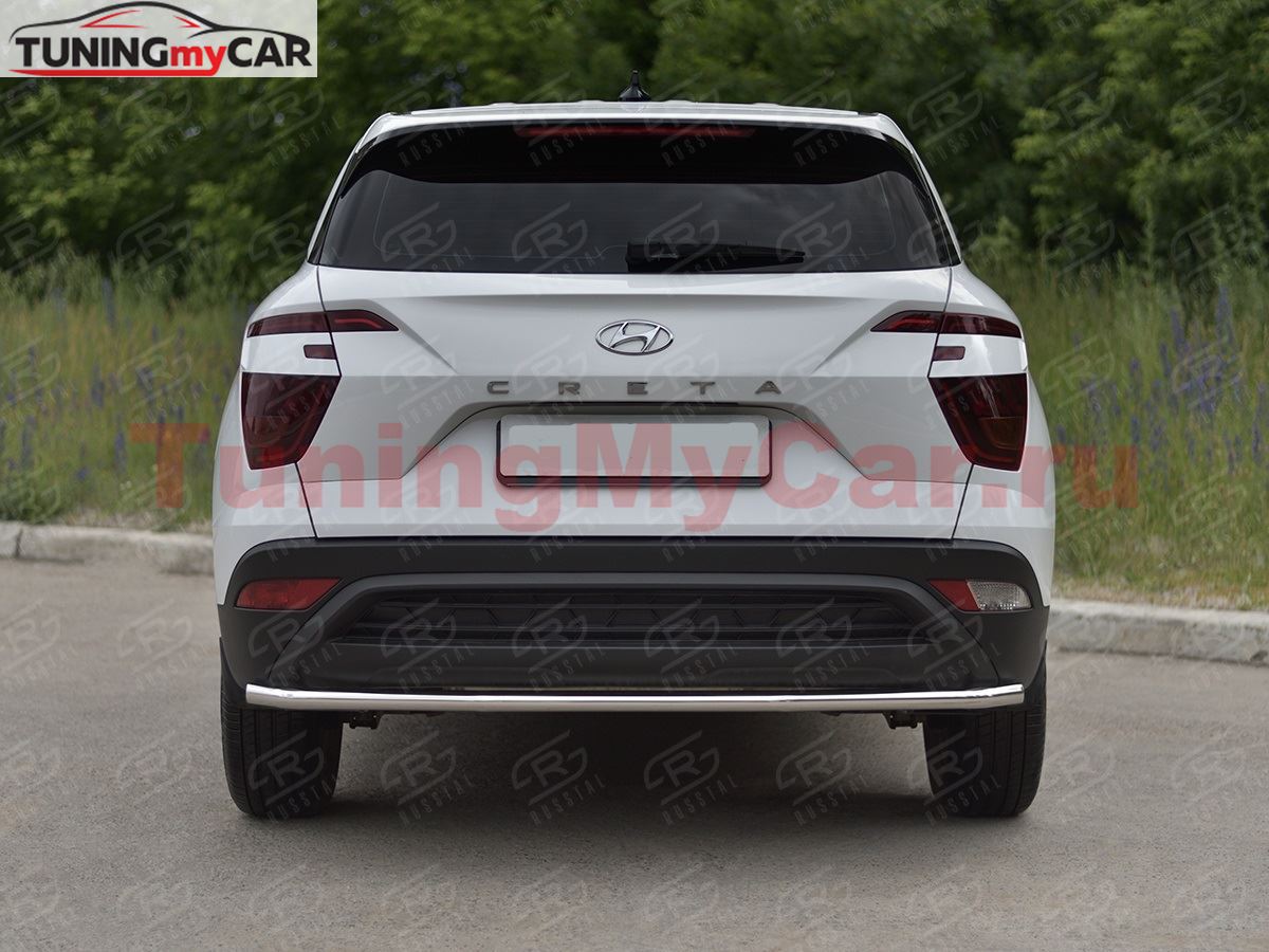 Защита заднего бампера d42 секции для Hyundai Creta 2021-