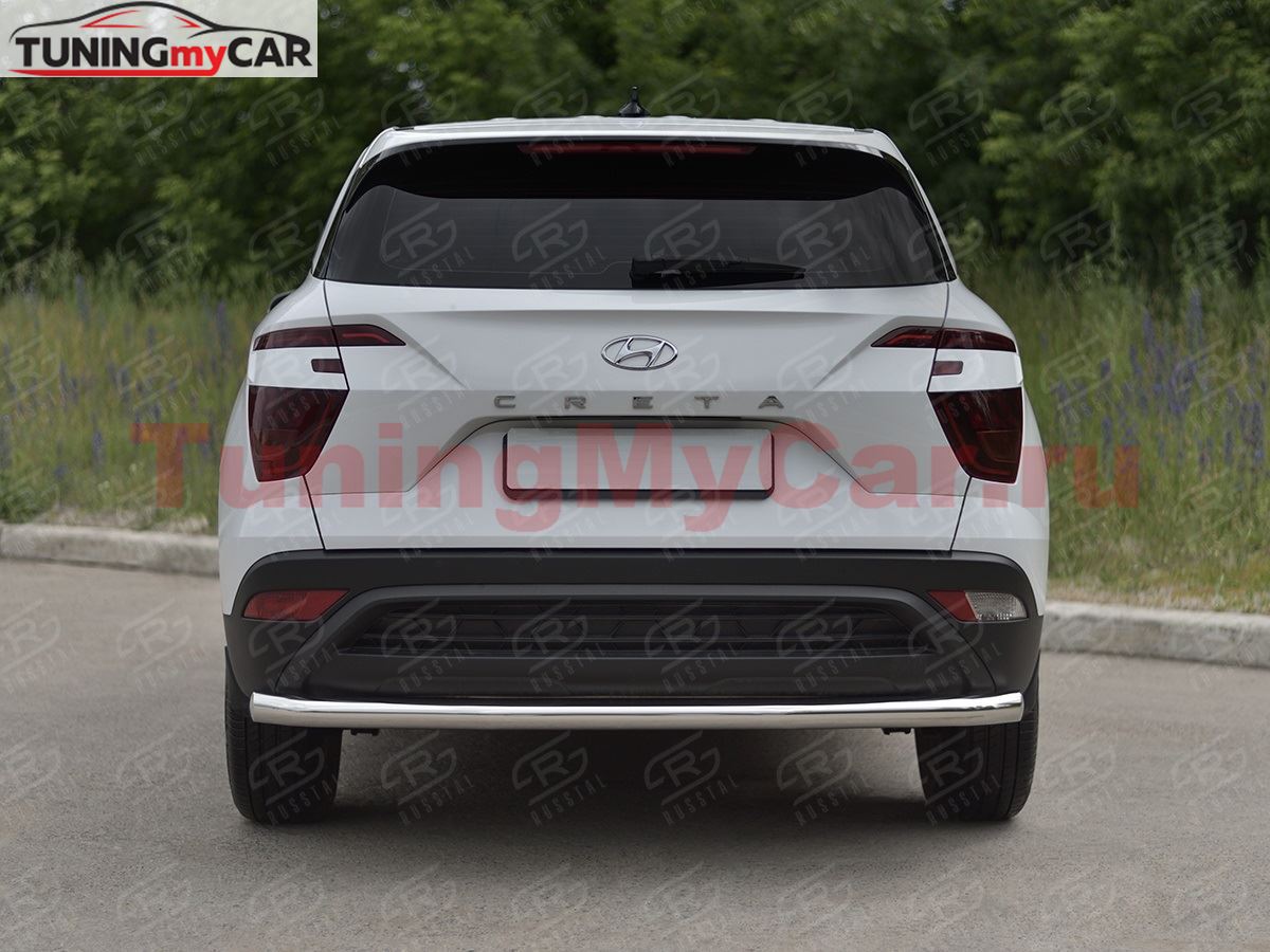 Защита заднего бампера d63 секции для Hyundai Creta 2021-