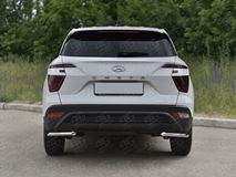 Защита заднего бампера уголки d42 секции для Hyundai Creta 2021-
