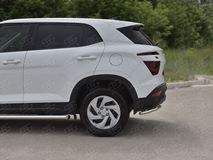 Защита заднего бампера уголки d42 секции для Hyundai Creta 2021-