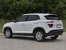Защита заднего бампера уголки d63 секции для Hyundai Creta 2021-