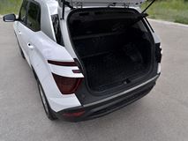 Накладка на задний бампер (нерж., зеркало) для Hyundai Creta 2021-
