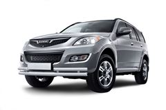 Защита переднего бампера двойная с углами Ø63/51 мм (ППК) на HAVAL H5 2020- Серебристый 