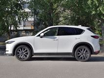 Пороги труба d42 с листом (Лист алюм, проф.сталь) (вариант 2) для MAZDA CX-5 2017-