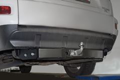 ТСУ /тип F/ с НЕРЖ накладкой CITROEN С-Сrosser 2007-2012/ MITSUBISHI Outlander XL 2007-2012/ PEUGEOT 4007 2007-2012