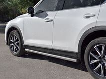 Пороги труба d63 (вариант 2) для Mazda CX-5 2017-