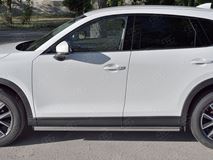 Пороги труба d63 (вариант 2) для Mazda CX-5 2017-
