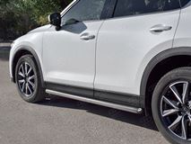 Пороги труба d63 (вариант 3) для Mazda CX-5 2017-
