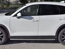 Пороги труба d63 (вариант 3) для Mazda CX-5 2017-