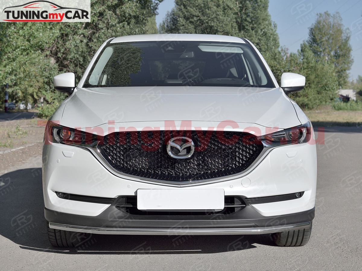 Защита переднего бампера d42 секции для Mazda CX-5 2017-