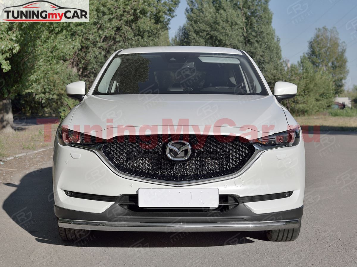 Защита переднего бампера d63 секции для Mazda CX-5 2017-