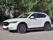 Защита переднего бампера d75х42 дуга для Mazda CX-5 2017-