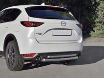 Защита заднего бампера d63 дуга d42 дуга с декором для Mazda CX-5 2017-