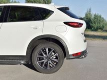 Защита заднего бампера d63 дуга d42 дуга с декором для Mazda CX-5 2017-