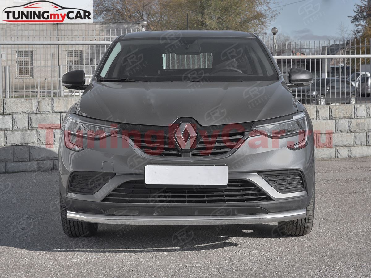 Защита переднего бампера d63 секции для Renault Arkana 2019-