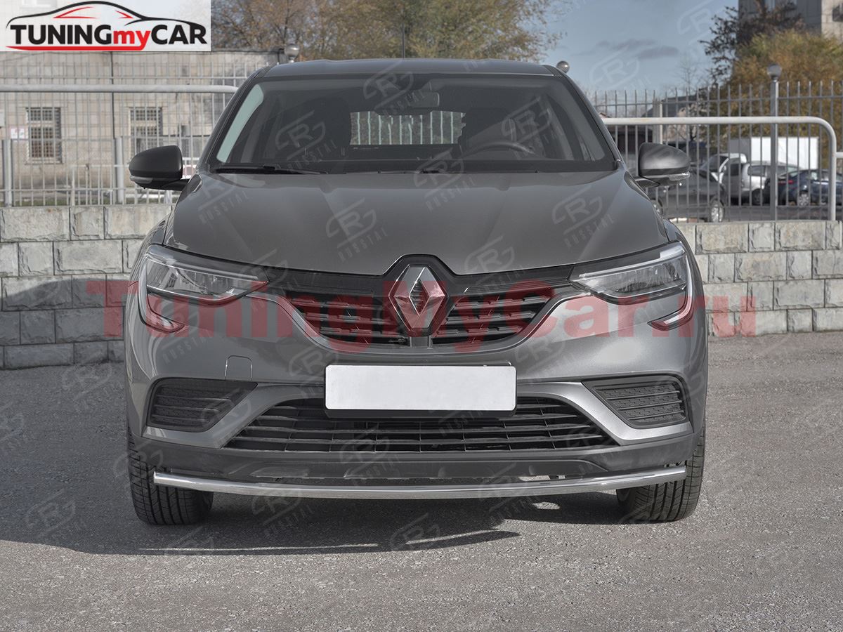 Защита переднего бампера d42 секции для Renault Arkana 2019- 