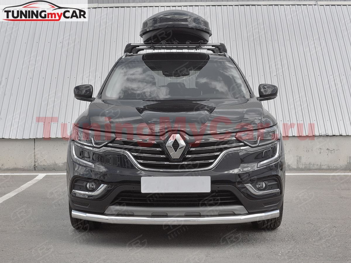 Защита переднего бампера d63 секции для Renault Koleos 2017-2020