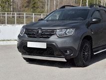 Защита переднего бампера 75х42 дуга для Renault Duster 2021-
