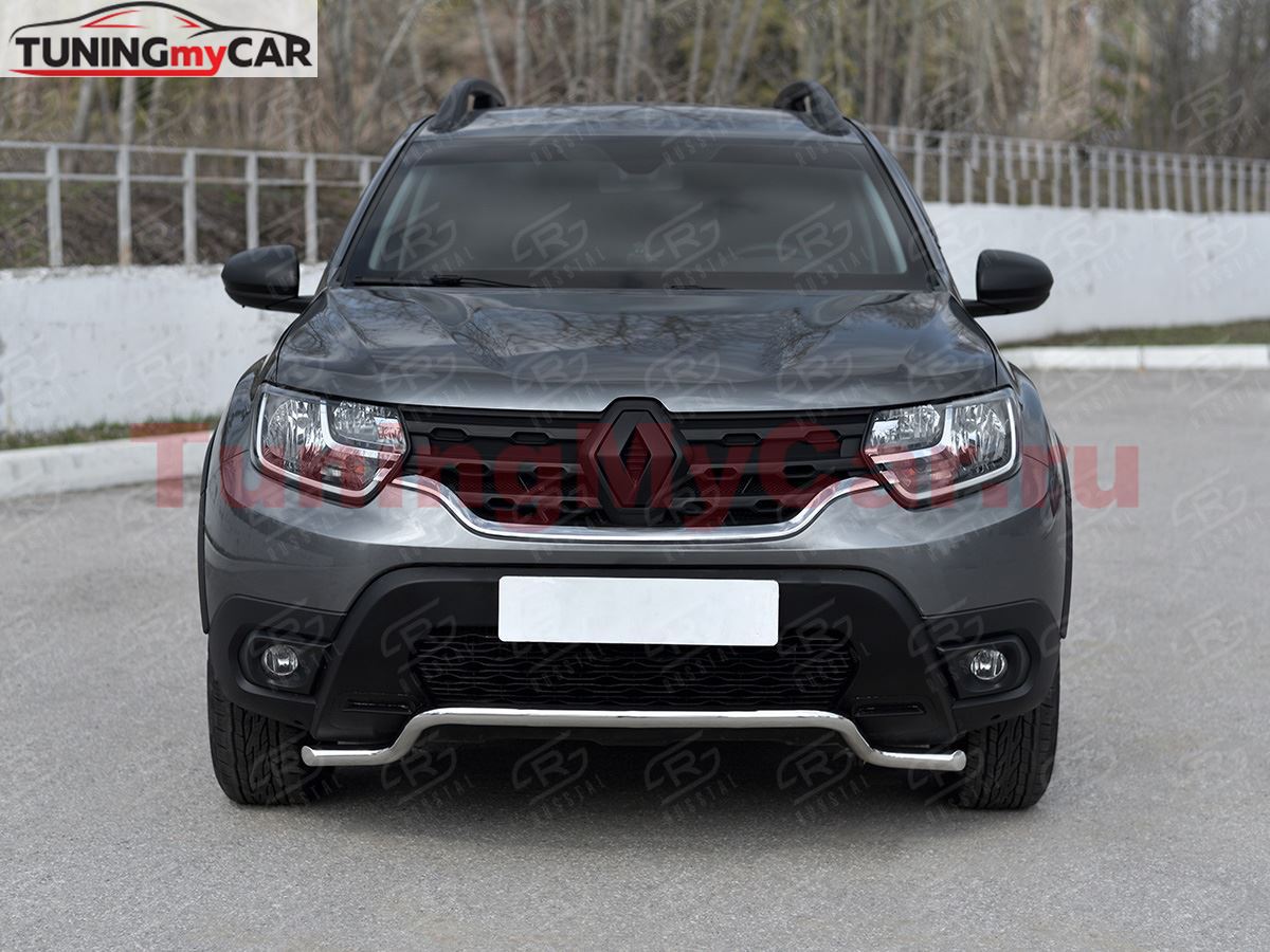 Защита переднего бампера d42 волн для Renault Duster 2021-