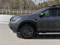 Защита переднего бампера d42 секции для Renault Duster 2021-