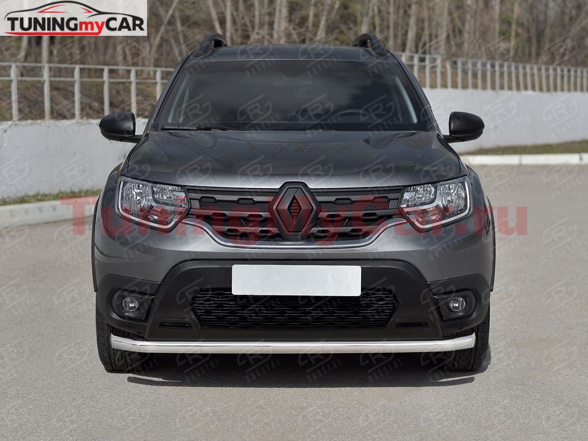 Защита переднего бампера d63 секции для Renault Duster 2021-