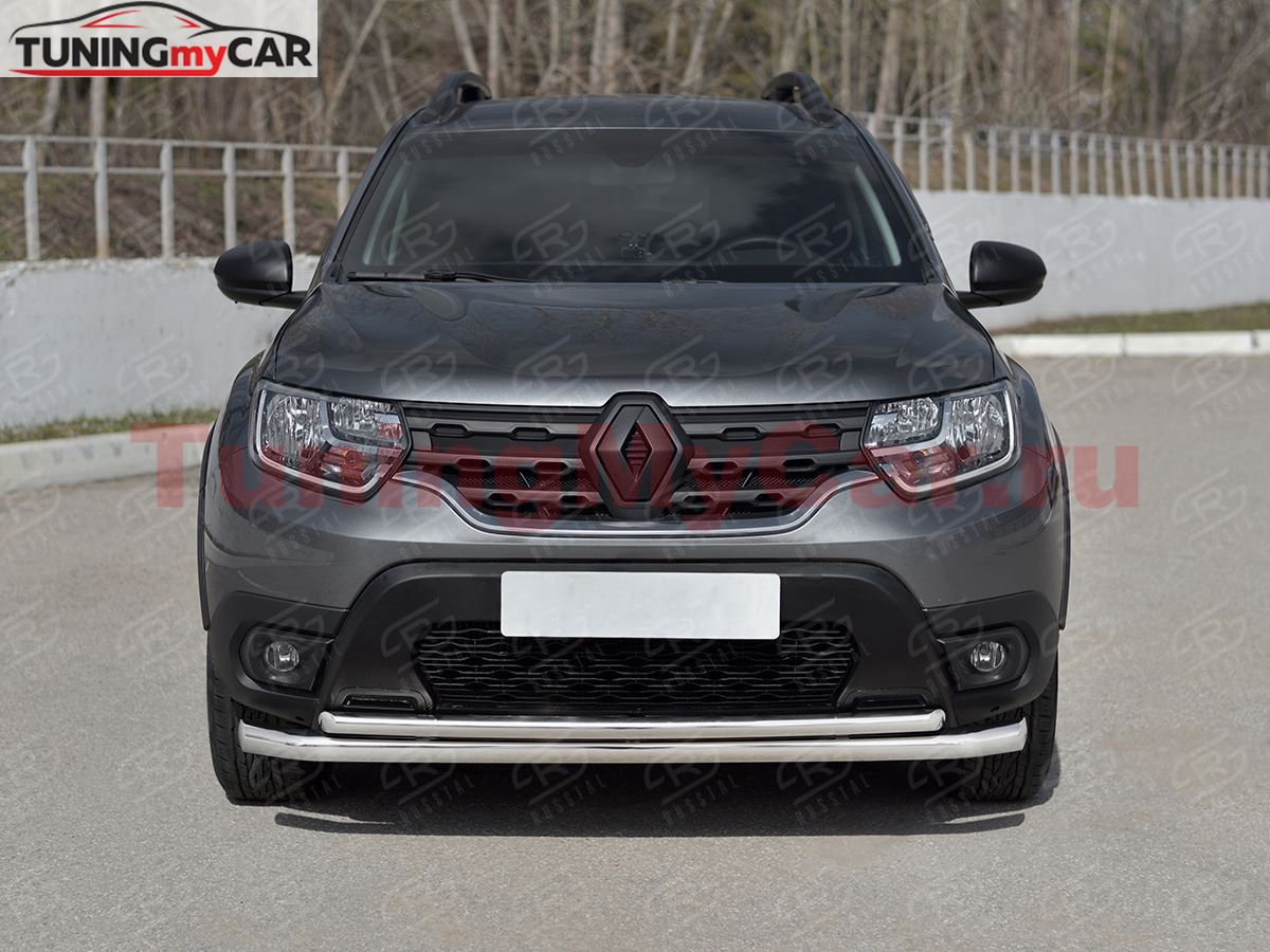 Защита переднего бампера d63 секции-d42 дуга для Renault Duster 2021-
