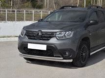 Защита переднего бампера d63 секции-d42 дуга для Renault Duster 2021-