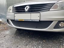 Зимняя заглушка решетки переднего бампера Renault Logan 2010-2013