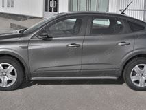 Пороги труба d63 (вариант 1) для Renault Arkana 2019- 