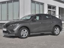 Пороги труба d63 (вариант 1) для Renault Arkana 2019- 