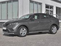 Пороги труба d63 (вариант 3) для Renault Arkana 2019- 