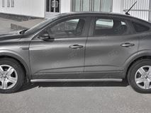 Пороги труба d63 (вариант 3) для Renault Arkana 2019- 