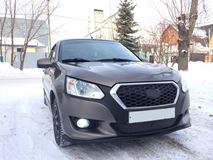 Зимняя заглушка решетки переднего бампера Datsun on-DO 2014-